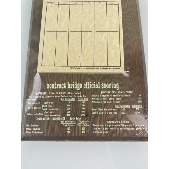 New, Wooden Bridge Score Pad, Card Game Scoring Paper - Picture 2 of 12